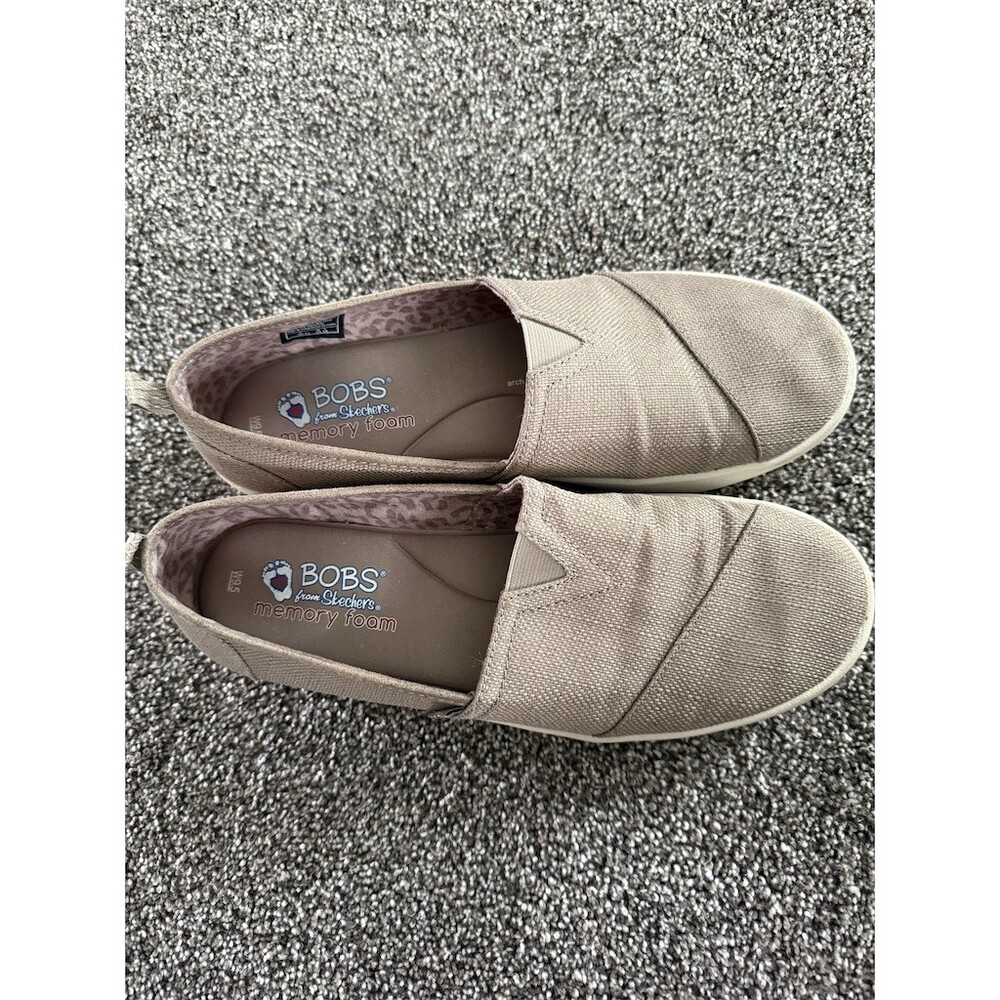 BOBS from Skechers Sneakers Womens 9.5 Taupe Memory Foam - Picture 5 of 6